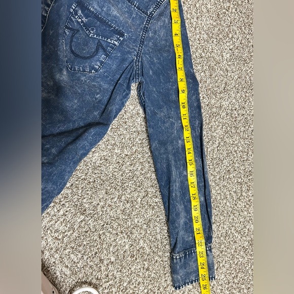 True Religion Georgia Denim Shirt Women Size Large Western Snap Button Cowgirl - Picture 10 of 12